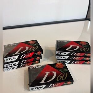 TDK D90 Blank Cassette Tapes Lot Of 7 High Output New Sealed